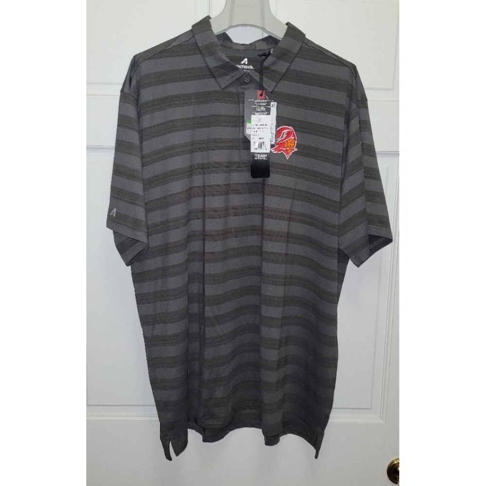 Antigua Men's Tunnel Polo Tampa Bay Buccaneers Throwback Tribute - Carbon - 2XL